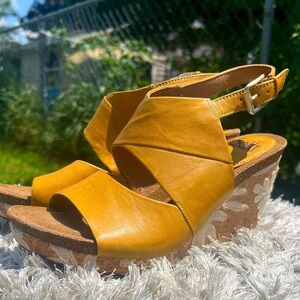 Sofft Corrina Cork Wedge Sandals Womens Size 9M